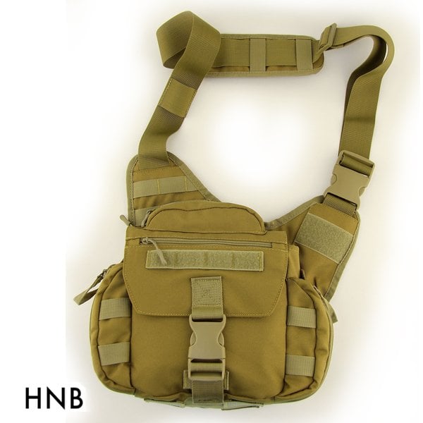 HNB Tek Kayışlı Erkek Yan Outdoor Taktik Çanta - Tan