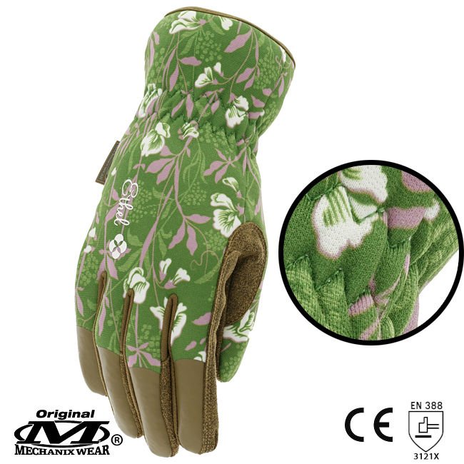 Mechanix Orginal Ethel® Ethel V&A Sweet Pea (Yeşil/Kahve) Kadın Eldiven