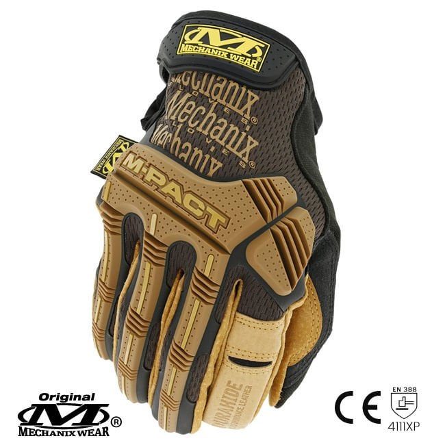 Mechanix Wear® M-Pact Durahide Leather Deri Eldiven (Siyah/Kahve)