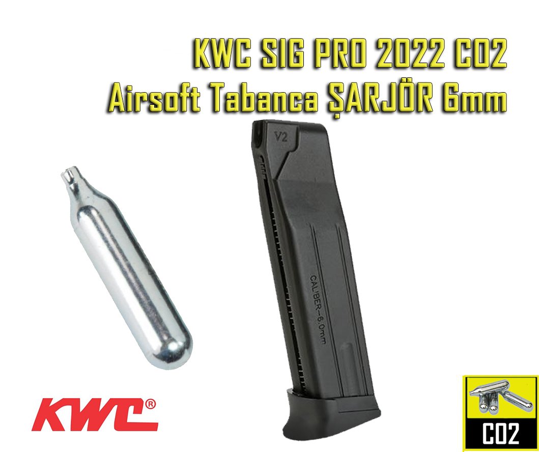 KWC SIG PRO 2022 CO2 AIRSOFT MAGAZINE 6mm