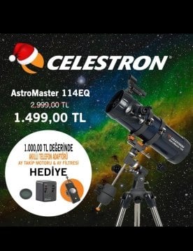 Celestron 31042 AstroMaster 114EQ Teleskop KAMPANYA