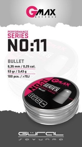 GMAX 6.35MM NO11 53GR BULLET HAVALI SAÇMA