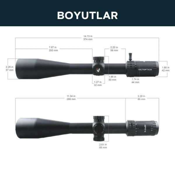 Victoptics Paralaks Teker S4 6-24x50 SFP Tüfek Dürbünü