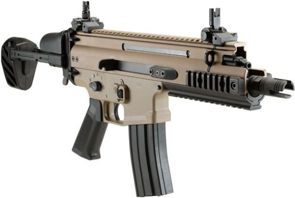 FN Herstal-Licensed SCAR-SC Compact Airsoft PDW B.R.S.S. AEG TAN BOLT