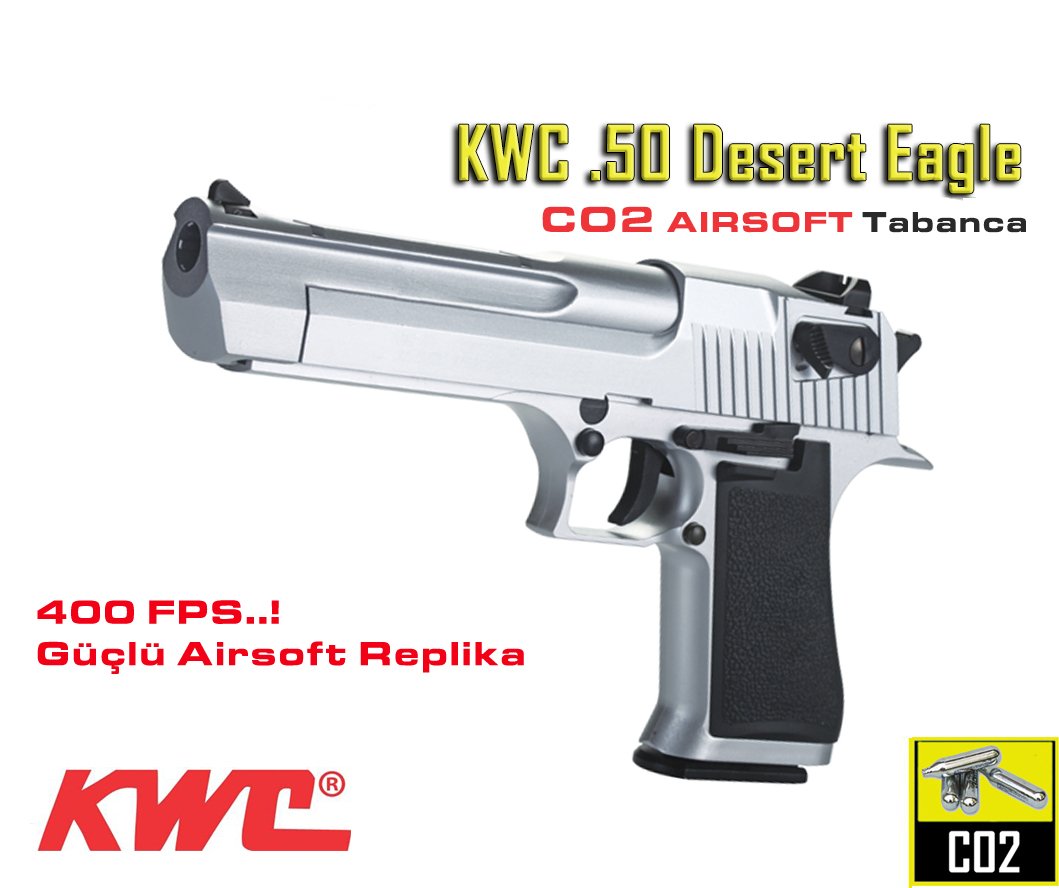 Desert Eagle KWC Silver CO2 Airsoft Tabanca