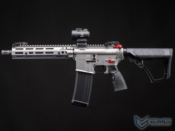 EMG HELIOS Daniel Defense Lisanslı MK18 RIII SILVER Airsoft AEG Tüfeği, CYMA Platinum