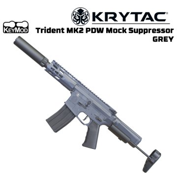 KRYTAC Trident MK2 PDW ''Mock Suppressor'' AEG Airsoft Tüfek - COMBAT GRI