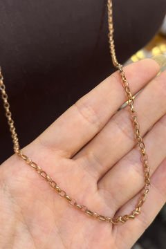90 Cm Gold Rengi Gümüş Zincir By-7939