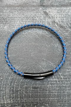 Mavi Çelik Erkek Bilekliği By-6760