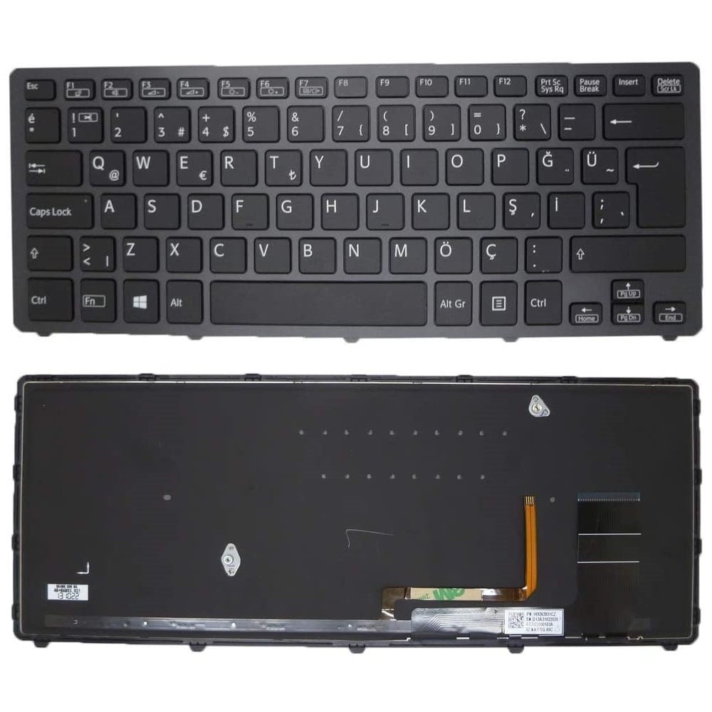 Orijinal Sony Vaio SVF14N Serisi Notebook Ledli Türkçe Klavye Tuş Takımı AEFI2A000103A 149263941