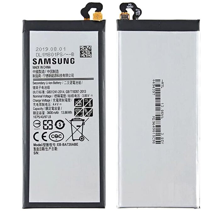 Samsung Orijinal Galaxy J7 Pro J720 4.4V 3600mAh 13.86Wh Cep Telefonu Batarya Pil