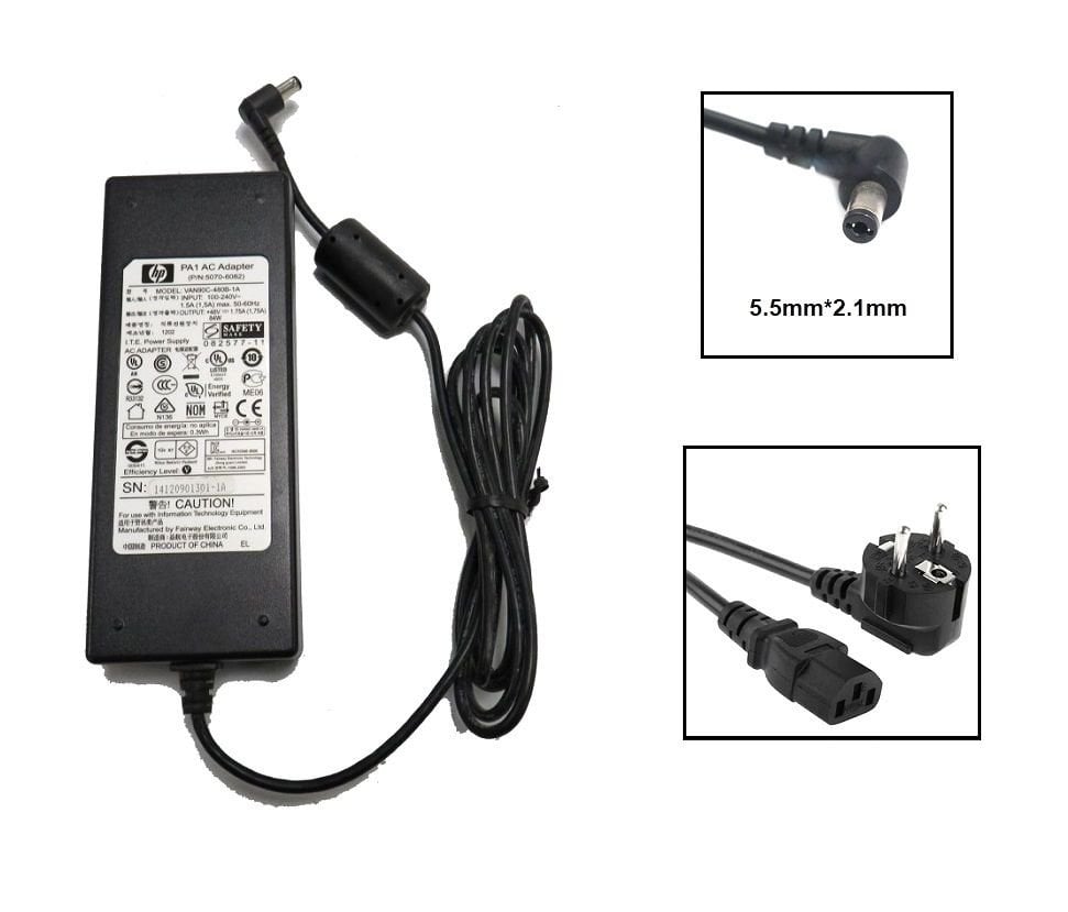 Orijinal Hp 5070-6082 VAN90C-480B-1A 48V 1.75A Adaptör Şarj Aleti