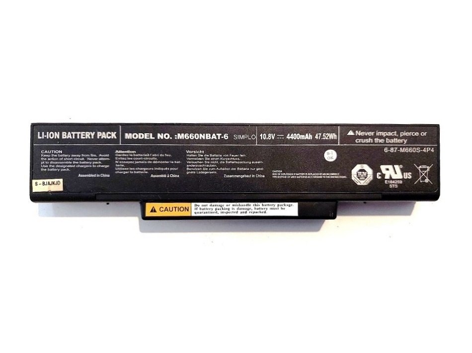 Orijinal Msi Clevo M660NBAT-6 6-87-M660S-4P4 10.8V 4400mAh Notebook Batarya Pil