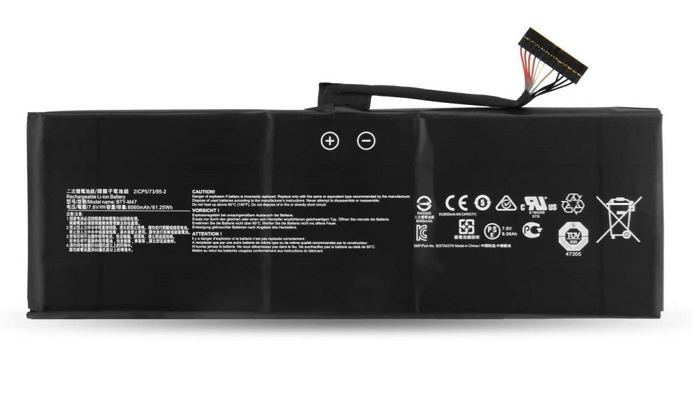 Orijinal Msi 7.6V 61.25Wh 8060mAh Notebook Batarya Laptop Pil BTY-M47