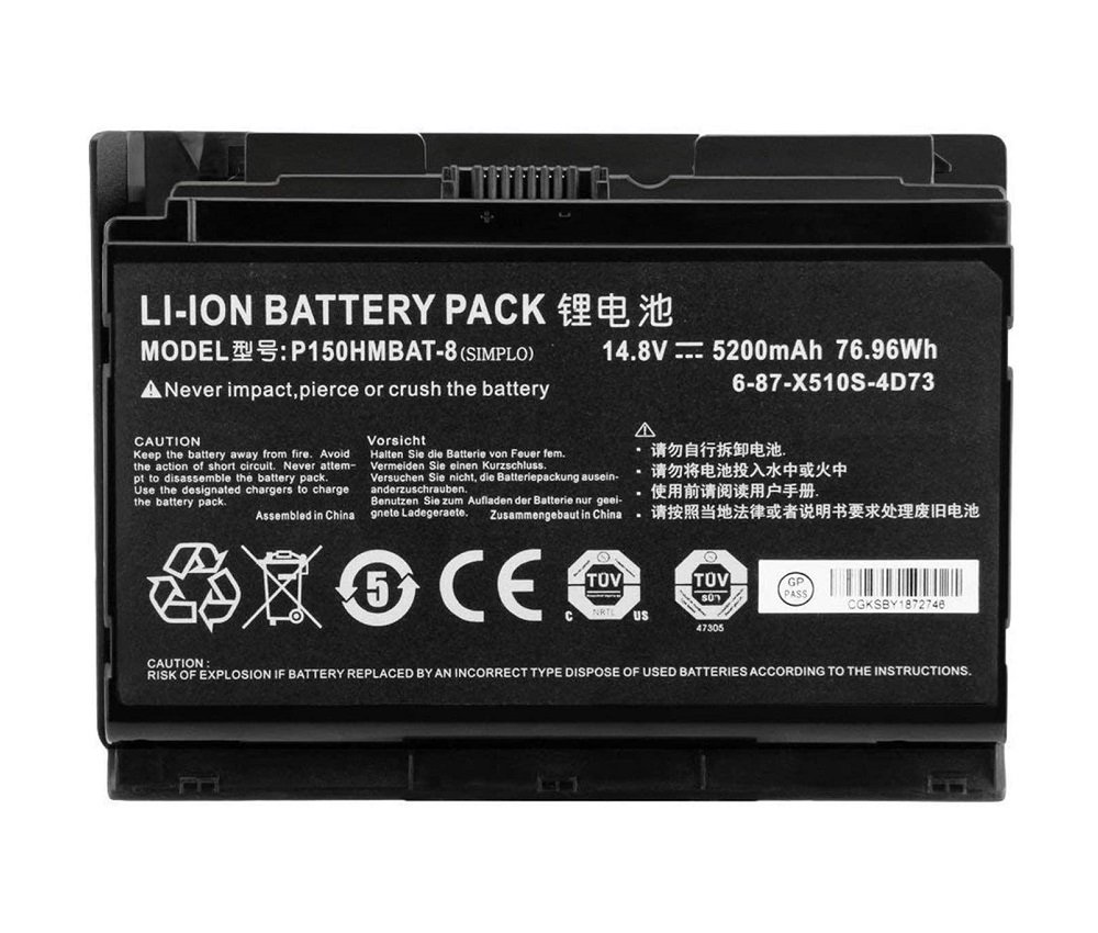 Orijinal Sager NP8278-S NP8298 NP9130 5200mAh Notebook Batarya Pil