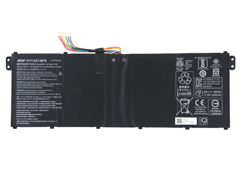 Orijinal Acer AC14B7K 50.7WH 15.28V 3200mAh Notebook Batarya Laptop Pil