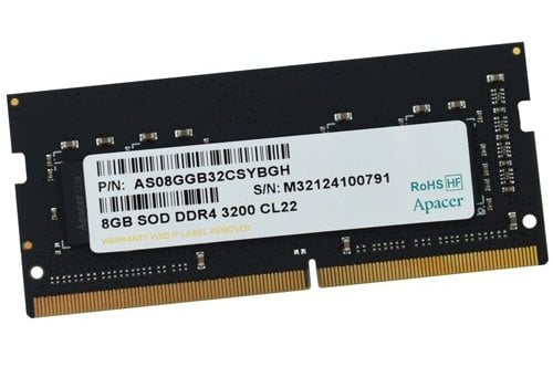 Apacer ES.08G21.GSH 8GB DDR4 3200Mhz Notebook Ram Bellek