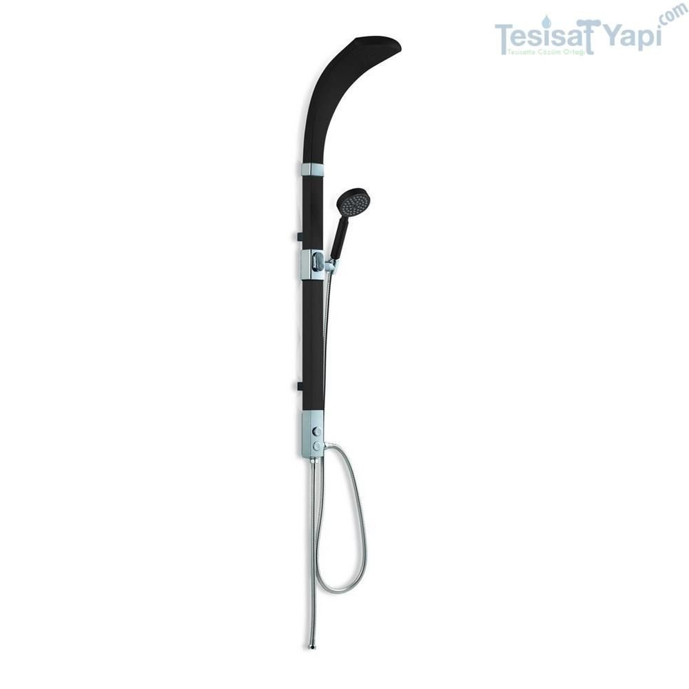 Smart Akordiyon Siyah Tepe Duş Seti