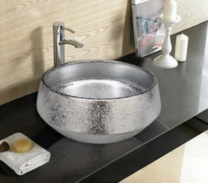 Pure S-230 41 cm Tezgah Üstü Gümüş Lavabo