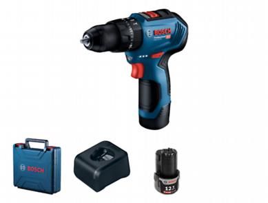 BOSCH GSB 12V-30 Akülü darbeli delme/vidalama makinesi (2x2.0Ah; Plastik)