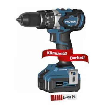 PROTER PST 720 BL Kömürsüz Darbeli Şarjlı Matkap 20 V 2.0 Ah