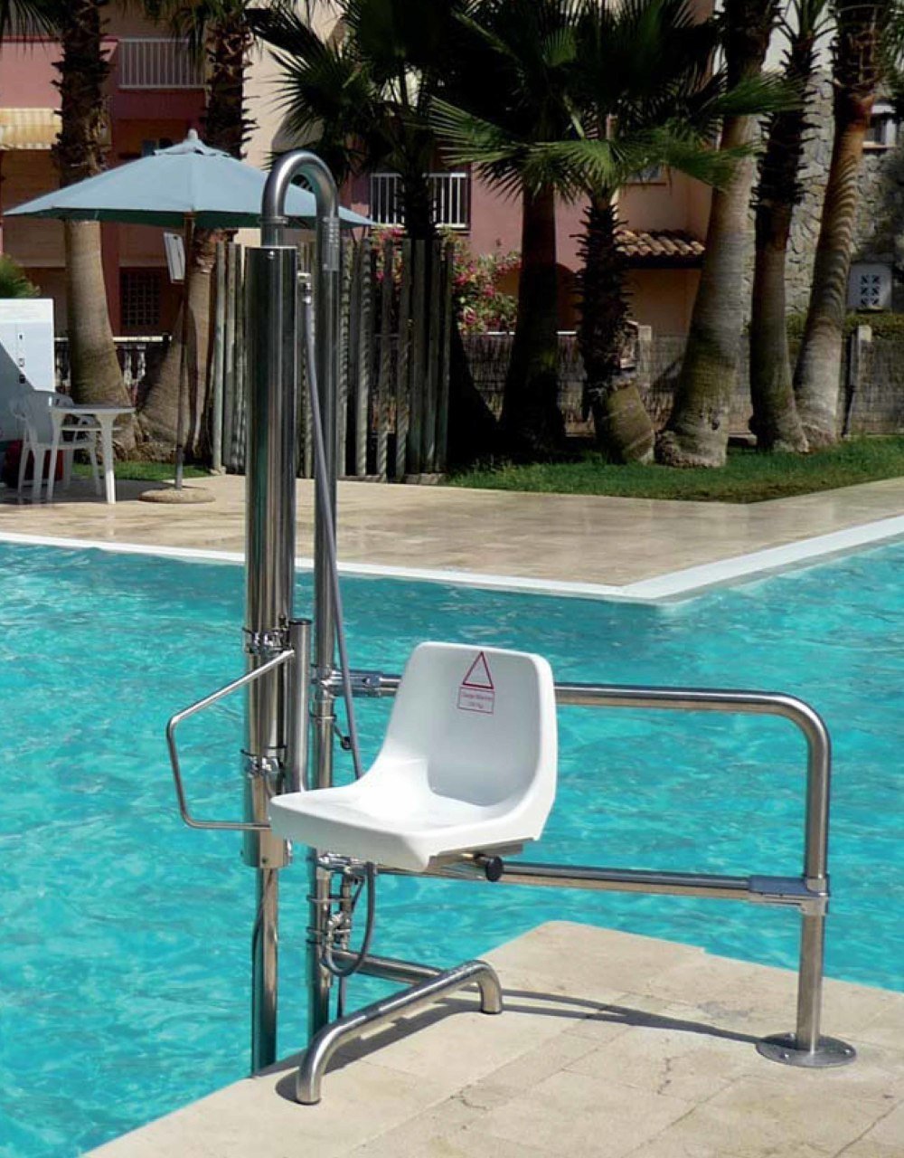 Engelli asansörü - Sabit HPL B2 koltuk 150 kg kaldırma