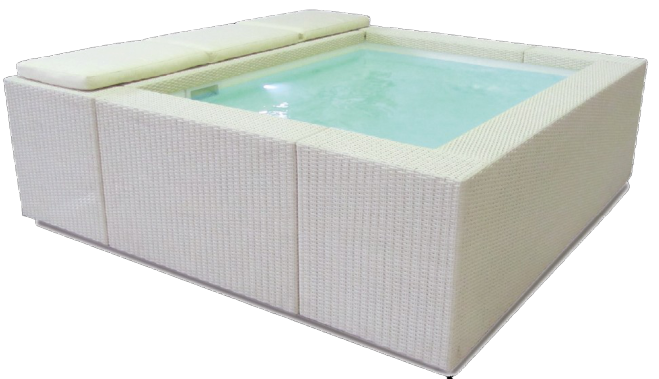 MİNİPOOL PLAYA2 GRİ - 320 x 220. TEK GÖVDE HAZIR HAVUZ