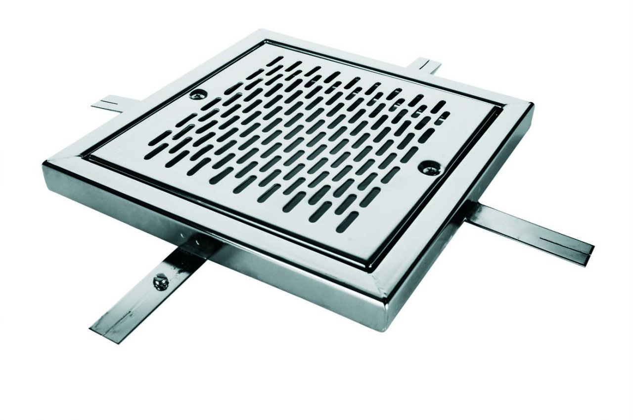 400x400mm AISI-316 Paslanmaz Çelik Kare Dip Emiş Izgarası