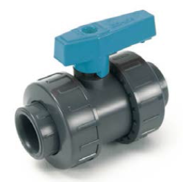 U-PVC Ekonomik PVC Küresel Su Vana Ø 32 mm Avrupada üretilmiştir.
