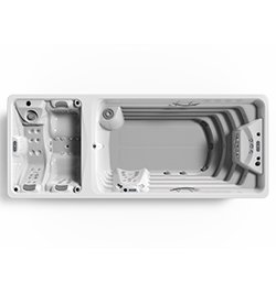 Swimspa Dual model spa Koyu gri kaplama + Paslanmaz jet + Lumiplus