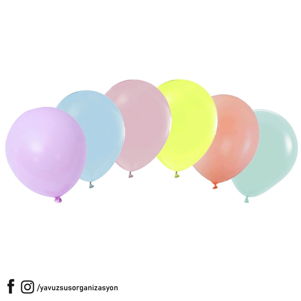 12 inç Makaron Balon Jumbo Balon (10 lu)