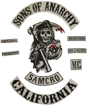 Sons of Anarchy Sırt Patch Set 9 Parça