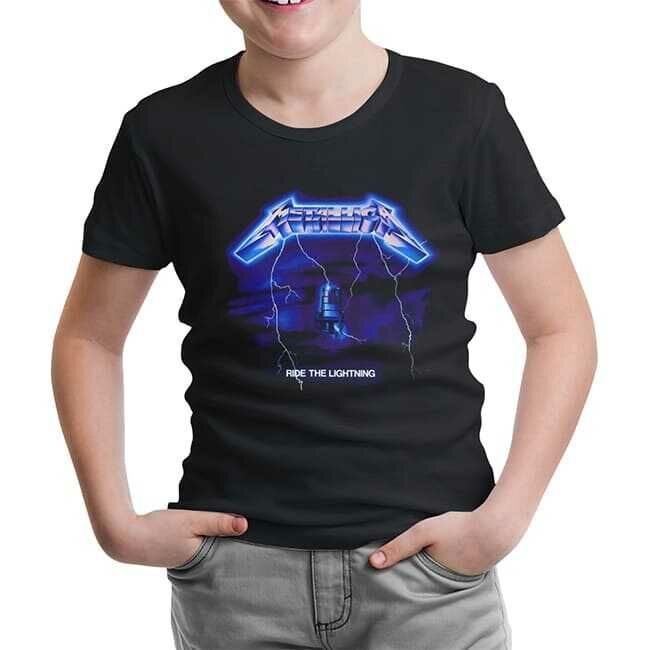 Metallica - Ride the Lightning Siyah Çocuk Tişört