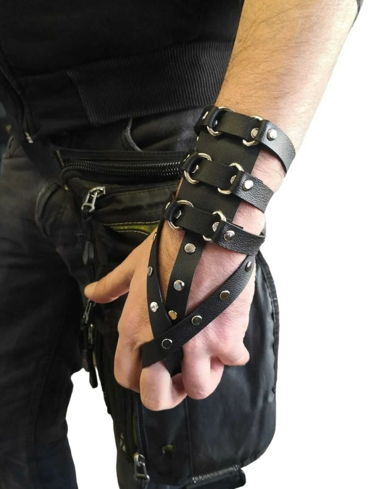 Wristband Siyah Şahmaran Gotic Bileklik