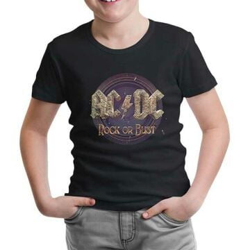 AC DC - Rock or Bust Siyah Çocuk Tişört