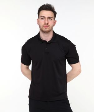 Single Sword Tactical Polo Yaka T-Shirt Black/Siyah