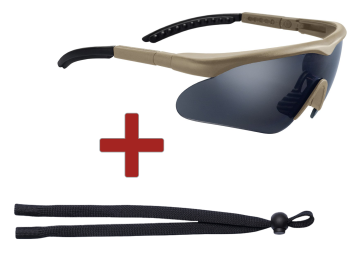 Swisseye Raptor 10162 Max Pro Set Balistik Siyah Gözlük Alana Gözlük ipi Hediye!