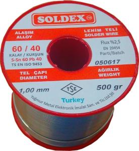 Soldex Lehim Teli 500gr 1mm 60/40