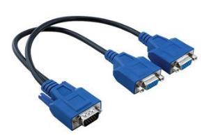 S-link VGA152  Kablo Erkek / Dişi + Dişi 20 Cm  Y Tip Çoklayıcı Adaptör