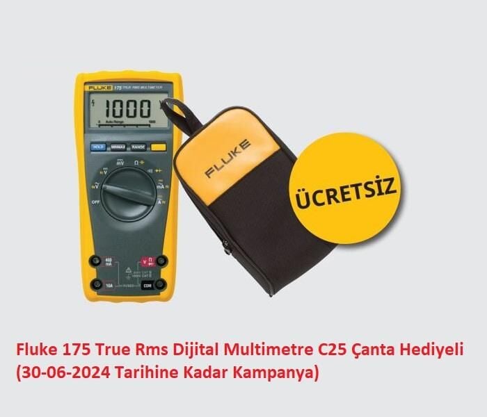 Fluke 175 True Rms Dijital Multimetre C25 Çanta Hediyeli (30-06-2024 Tarihine Kadar Kampanya)