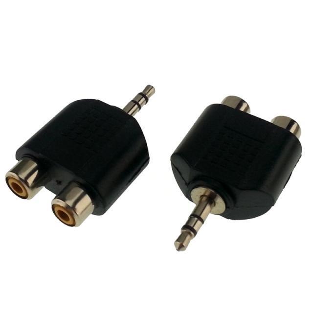 RCA  ADAPTÖR 2 -RCA  DİŞİ /1- 3,5mm  ERKEK STEREO