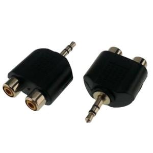 RCA  ADAPTÖR 2 -RCA  DİŞİ /1- 3,5mm  ERKEK STEREO