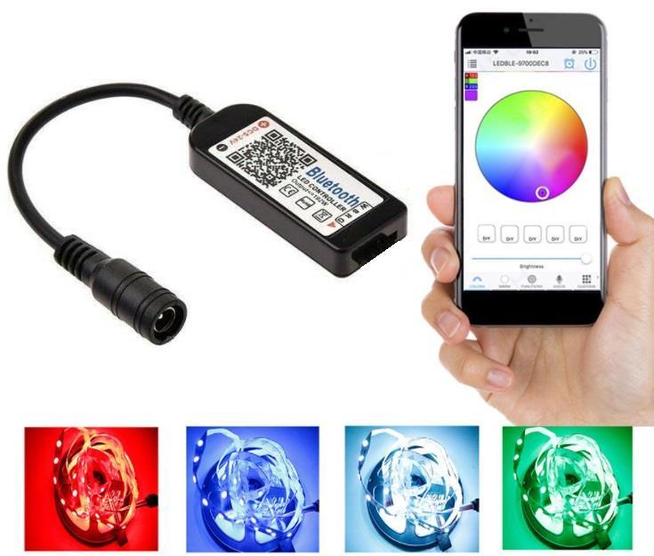 LED RGB Kontrol Devresi BLUETOOTH  WRGB RGB 192W 5-24VDC