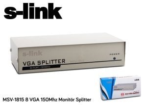 S-LİNK  MSV-1815  VGA  MULTIPLIER 1 in-8 out 150MHZ