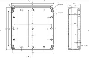 AK-SE-249 190x190x55 ABS IP65 Contalı Kutu