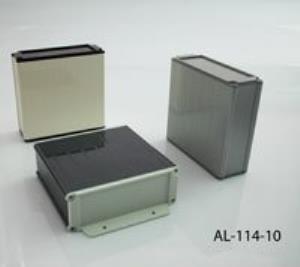 AK-AL-114-10 Gümüş 112x40x100 Flanşlı Alüminyum Profil Kutu