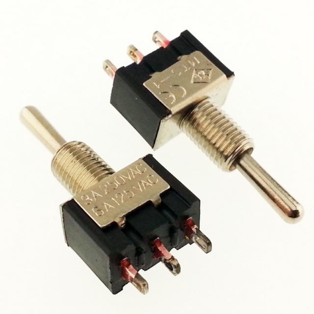 SWİTCH TOGGLE ( MOM)-OFF-( MOM ) YAYLI 3 Pin Mini  MTS-123  IC-143