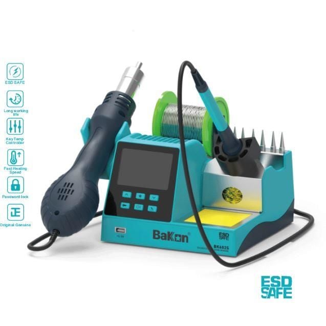 Bakon BK602S 90w İntelligent Isı Ayarlı 2 in 1 Havya İstasyonu
