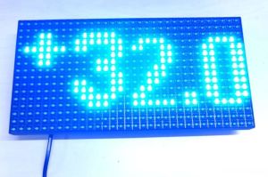 16X32cm Mavi Dijital Saat / Derece / Tarih / Gün / Sıcaklık
 220v