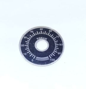 Pot Düğmesi Scalası Numaralı 0-100 Yuvarlak Metal 42 mm Çap